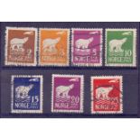 NORWAY STAMPS : 1925 Polar Bears fine used SG 167-73 Cat £120