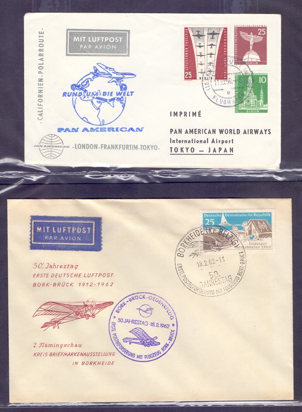 POSTAL HISTORY : Mostly Germany or related first flight & airmail covers, housed in two albums. - Image 2 of 3