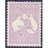 AUSTRALIA STAMPS : 1916 9d Violet die II,