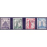 GERMANY STAMPS : BADEN, 1949 Freiburg Rebuilding Fund, fine used set of four, SG FB38-41.