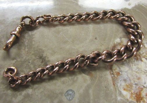 Victorian 9 Carat Rose Gold Watch Chain