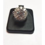 Edwardian Platinum Mounted Solitaire Diamond Ring c1930s Centre Stone Approximately 4.5 Carats