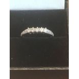 Diamond Band Decorated Ring of 9 Carat Gold