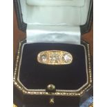 Three Stone Diamond Ring of Good Colour Mounted on 18 Carat Gold Total Diamond Weight