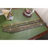 Collection of Thirty Six Antique Cast Brass Stair Rods Each Approximately 32 Inches Wide