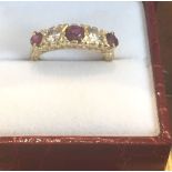 18 Carat Gold Mounted Diamond and Ruby Ring