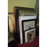 Quantity of Various Prints and Paintings Some Gilt Framed Difference Subjects