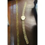 9 Carat Gold Ladies Watch with 9 Carat Gold Bracelet