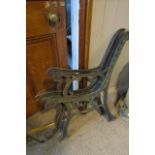 Pair of Antique Cast Iron Bench Ends