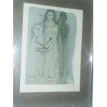 Salvador Dali Two Figures Limited Edition Fine Art Print Artists Proof Signed by The Artist with