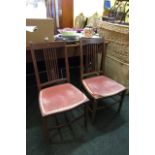 Pair of Edwardian Inlaid Mahogany Side Chairs