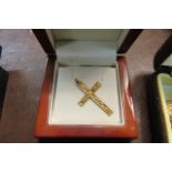 10 Carat Crucifix Yellow Gold Pendant