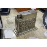 Silver Table Lighter Depicting Military Scene