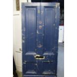 Antique Front Door with Brass Numeral Decoration Approx 40 Inches Wide x 83 Inches High