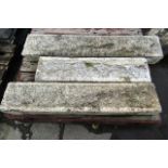 Three Granite Capping Stones of Varying Sizes Approx 46 Inches Long