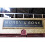 Morby & Sons Vintage Sign Painted on Board with Gilded Decoration