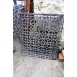 Antique Cast Iron Grate Approx 22 Inches Wide x 25 Inches