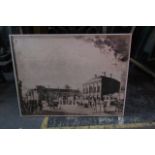 Large Form Lithograph Depicting Victorian Dublin Measures 35 Inches High x 47 Inches Wide