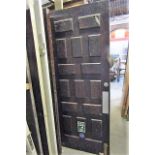 Antique Panelled Door of Good Size and Weight Approx 31 Inches Wide x 80 Inches High