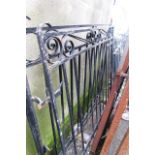 Pair of Cast Iron Gates with Scroll Motif Decoration Approx 100 Inches Wide x 51 Inches High