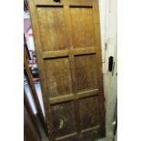 Pitch Pine Panelled Door Approx 32 Inches Wide x 75 Inches High
