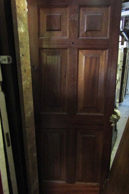 Solid Six Panel Exterior Door Approx 32 Inches Wide x 80 Inches High