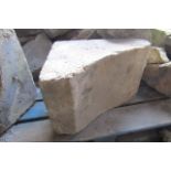 Cut Stone Shaped Support with Rounded Edges Approx 17 Inches High x 12 Inches Wide