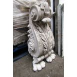 Antique Plaster Cornicing with Foliate Motif Decoration on Footed Supports Approx 22 Inches High