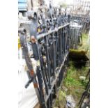 Pair of Sunburst Motif Front Gates with Silvered Inset Decoration Approx 91 Inches Total Width x