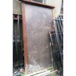 Industrial Steel Door of Good Weight Approx 87 Inches High x 47 Inches Wide