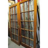 Pair of Vintage Glazed Inset Panelled Double Doors Approx 60 Inches Wide x 78 Inches High