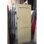 Antique French Grey Bathroom Door Approx 28 Inches Wide x 76 Inches High