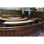 Victorian Coronary Court with Surrounding Panelling and Leather Upholstered Seating Measures 10