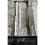 Piece of Cut Granite with Stepped Decoration Approx 30 Inches Long x 11 Inches