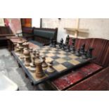 Large Form Contemporary Chess Set with Oversized Pieces