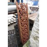 Three Lengths of Antique Interlocking Motif Cast Iron Panels Totaling 116 Inches Long