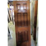 Antique Slender Form Solid Door with Recessed Panels Approx 26 Inches Wide x 78 Inches High
