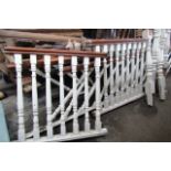 Complete Staircase Balustrade to include Balusters and Bannister Total Length 130 Inches Long