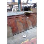 Vintage Chrome Articulated Floor Lamp Approx 55 Inches High