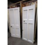 Two Antique Doors Each Measuring Approx 27 Inches Wide x 77 Inches High