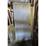 Teak Pine Internal Panelled Door Approx 36 Inches Wide x 84 Inches High