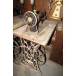 Antique Singer Sewing Machine with Wrought Iron Frame Approx 31 Inches Wide x 29 Inches High
