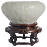 A CHINESE PALE CELADON JADE 'SCHOLARS' BOWL