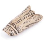 STAG ANTLER NETSUKE OF A CICADA, CIRCA 1870 unsigned 6.1cm high Provenance: The Netsuke Collection