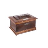 A BISMARCK PRESENTATION CASKET, GERMAN, CIRCA 1895 rectangular, mahogany carcass with cypress