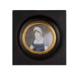 ˜A PORTRAIT MINIATURE OF A LADY, BY MARIE-HONORE RENAUD (BEFORE 1797- AFTER 1857), 1812 with a large