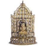 A JAIN BRONZE SHRINE, GUJARAT, WESTERN INDIA, CIRCA 16TH CENTURY