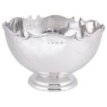 A GEORGE V SILVER ROSE BOWL, BARKER BROTHERS SILVERSMITHS LTD., BIRMINGHAM, 1928 almost