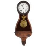 A FRENCH WALNUT BRACKET CLOCK, SECOND QUARTER 19TH CENTURY eight-day bell striking movement, white