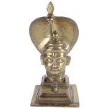 A BRASS SIVA LINGAM SHRINE, WESTERN DECCAN, INDIA, 18TH/19TH CENTURY cast in three sections, the